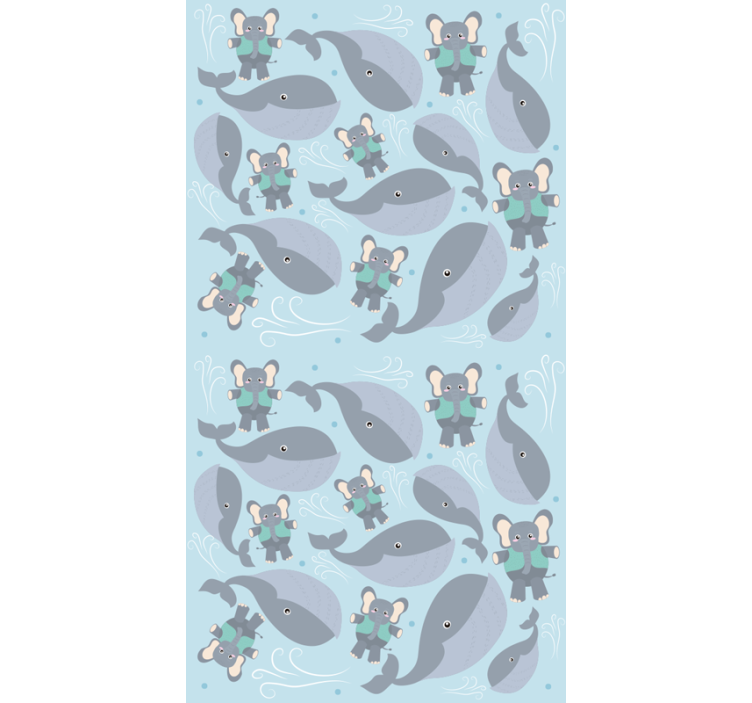 Toile fenêtre chambre bébé animaux ludiques - TenStickers