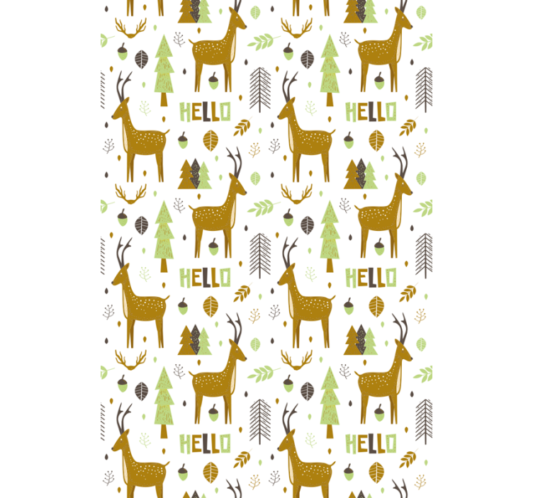 Toile fenêtre animal salutation de la forêt nordique - TenStickers