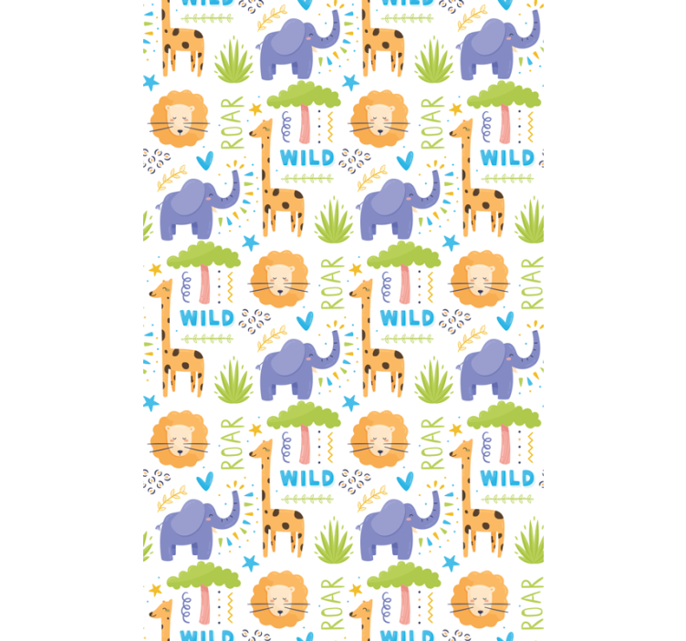Toile fenêtre animaux motifs d'animaux de safari - TenStickers