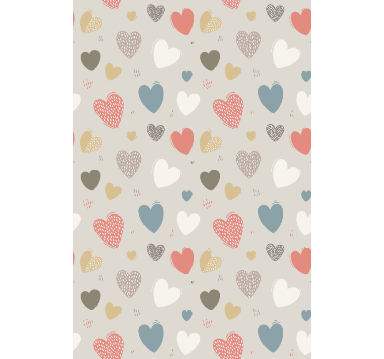 Toile fenêtre romantique modèles de coeur - TenStickers