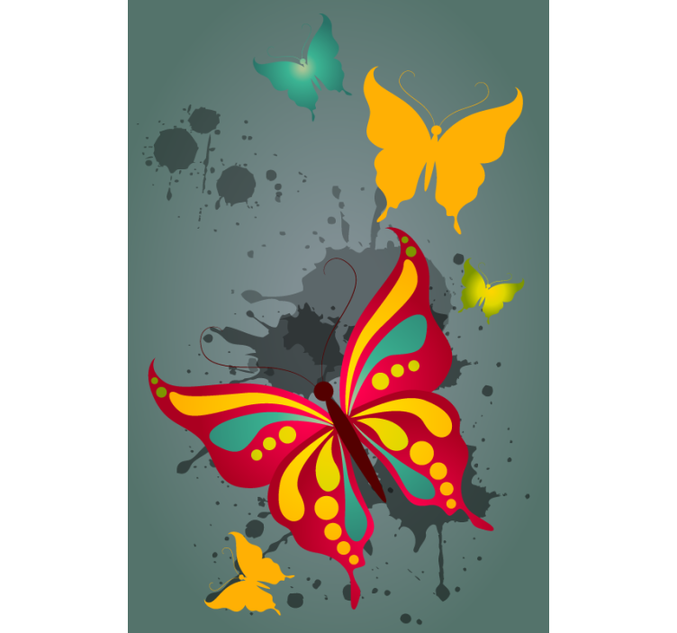 Store amusant papillon multicolore - TenStickers
