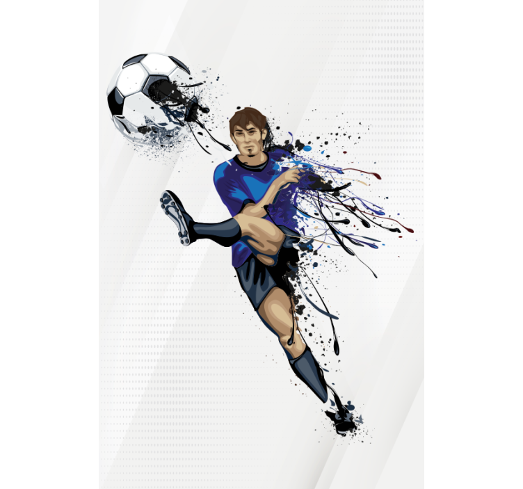 Toile fenêtre sport coup de pied d'action - TenStickers