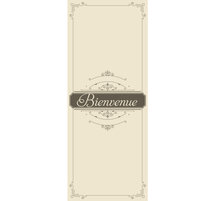 Toile fenêtre avec phrase panneau de bienvenue élégant - TenStickers