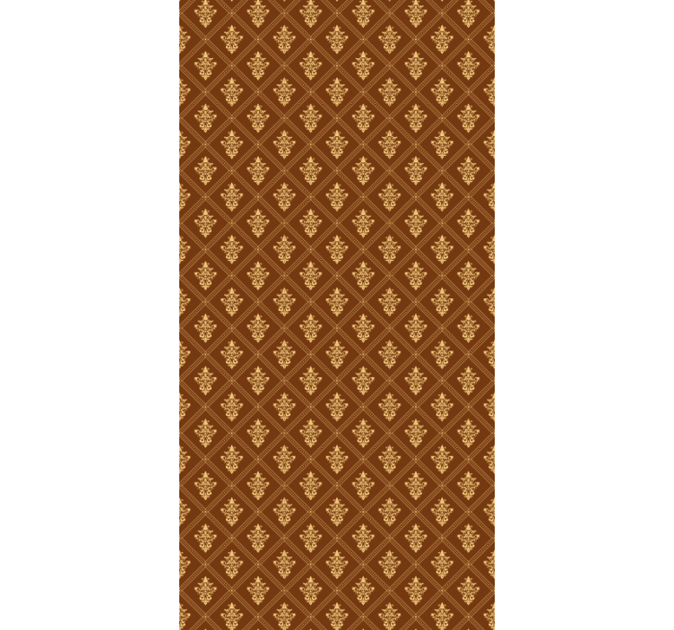 Toile fenêtre classique motif doré orné - TenStickers