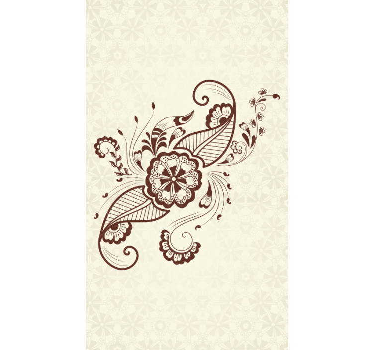 Toile fenêtre fleur motif floral complexe - TenStickers