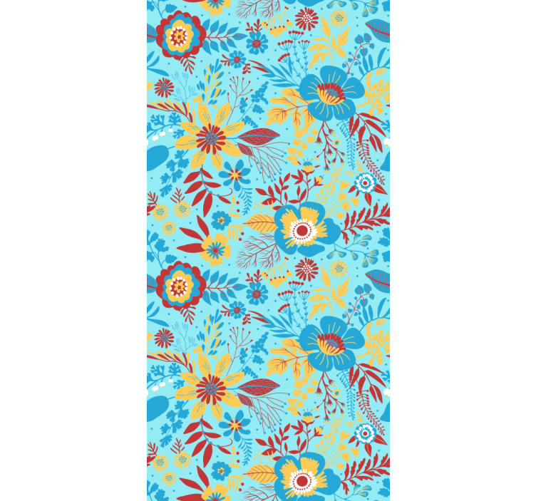 Toile fenêtre fleur affichage de motifs botaniques - TenStickers