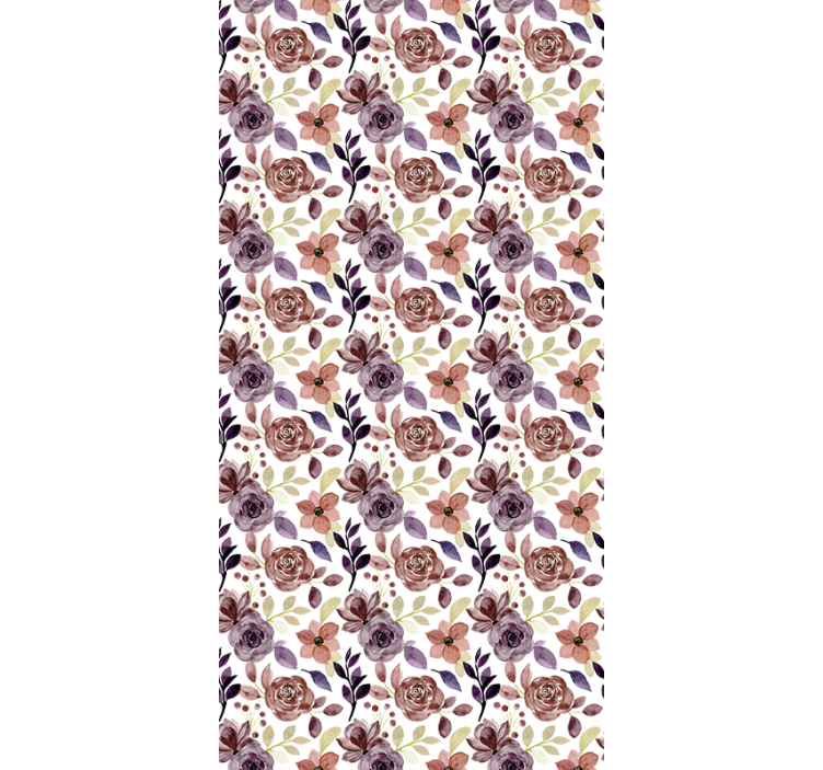 Toile fenêtre fleur motif rose et fleurs - TenStickers