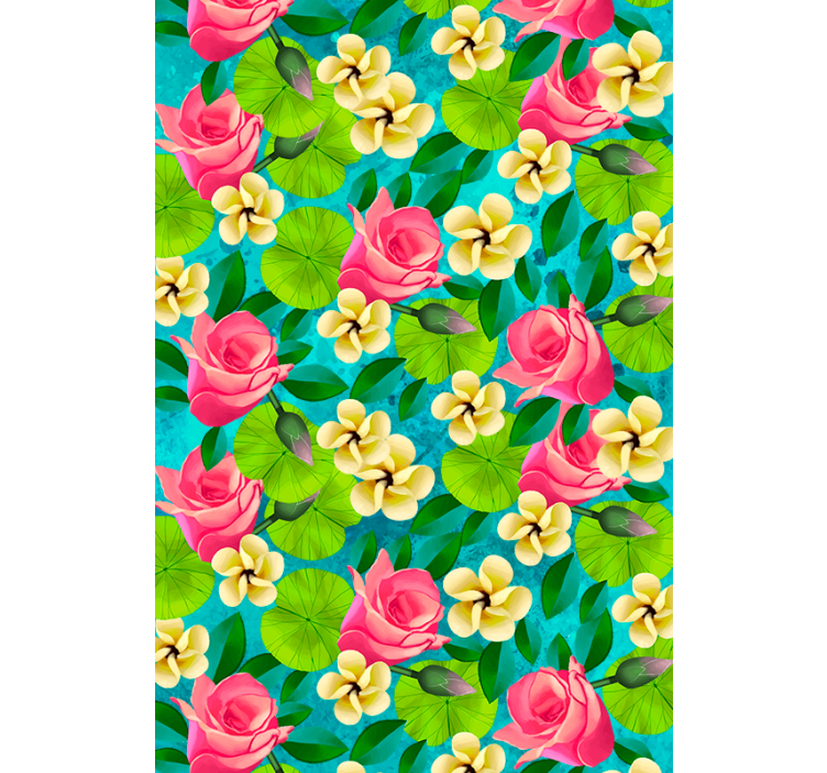 Toile fenêtre fleurs et plantes épanouies - TenStickers