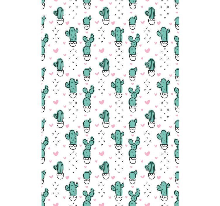 Toile fenêtre cactus design au charme irrésistible - TenStickers
