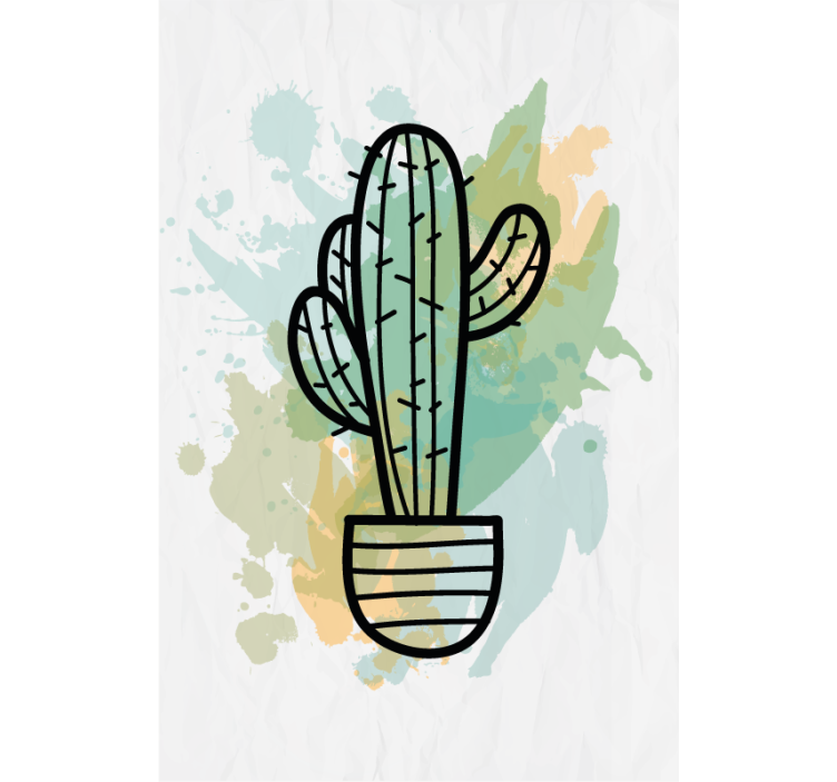 Stores pour couples Cactus aquarelle - TenStickers