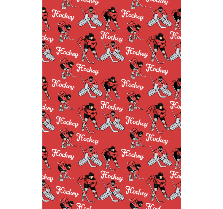 Toile fenêtre sport impression de joueurs de hockey - TenStickers