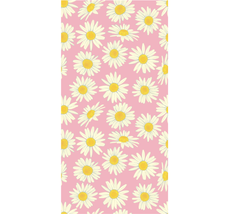 Toile fenêtre fleurs et plantes motif marguerites - TenStickers