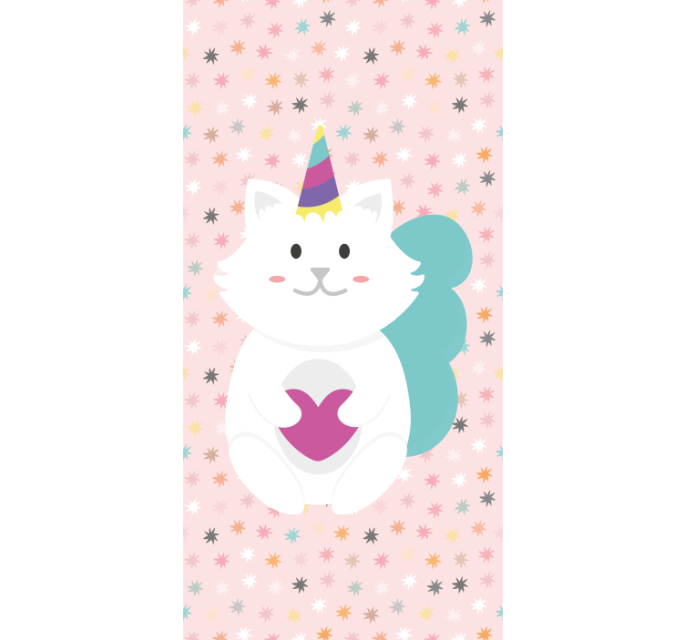 Toile fenêtre animaux chat blanc mignon - TenStickers