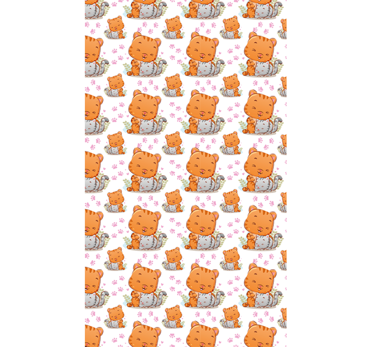 Toile fenêtre chambre enfant modèles de bébé chat - TenStickers