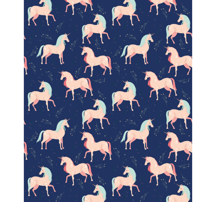 Toile fenêtre animaux motif de licornes enchantées - TenStickers