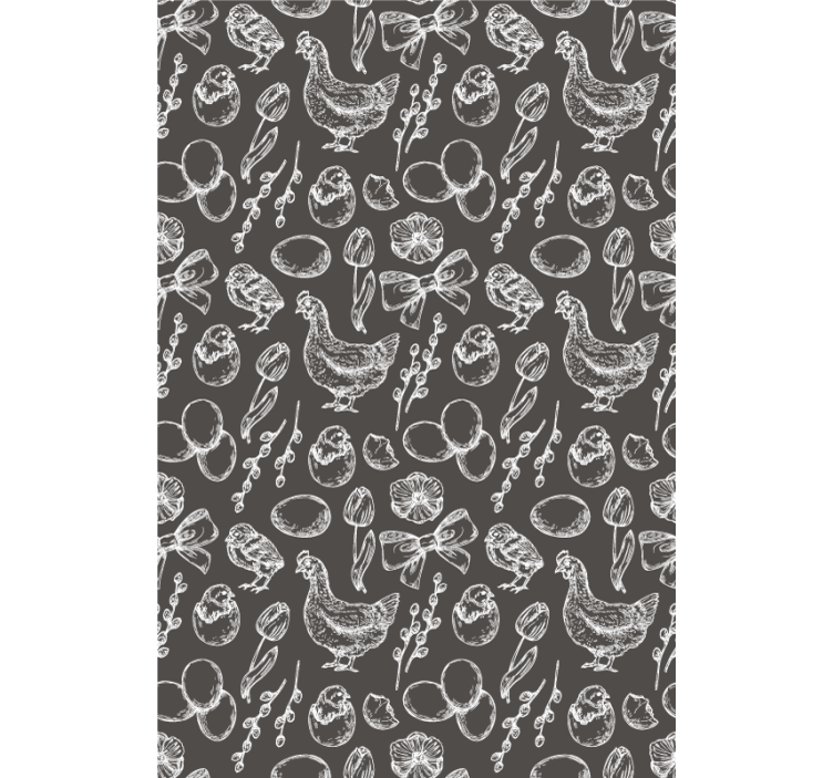 Toile fenêtre animaux charmants motifs de poulet - TenStickers