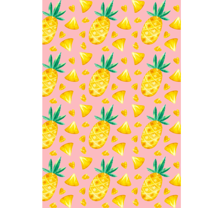 Toile fenêtre fruits et légumes motif ananas délice - TenStickers