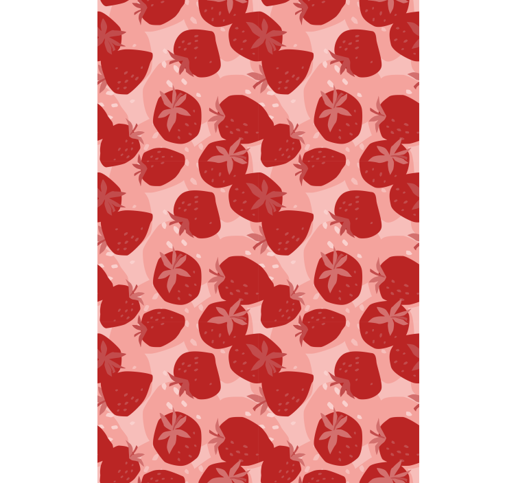Toile fenêtre fruits et légumes thème de la fraise - TenStickers