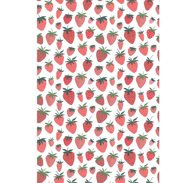 Toile fenêtre fruits et légumes motif fraises - TenStickers