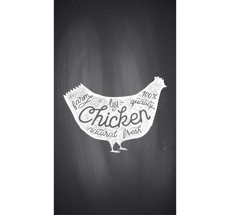 Toile fenêtre cuisine poulet frais de la ferme - TenStickers