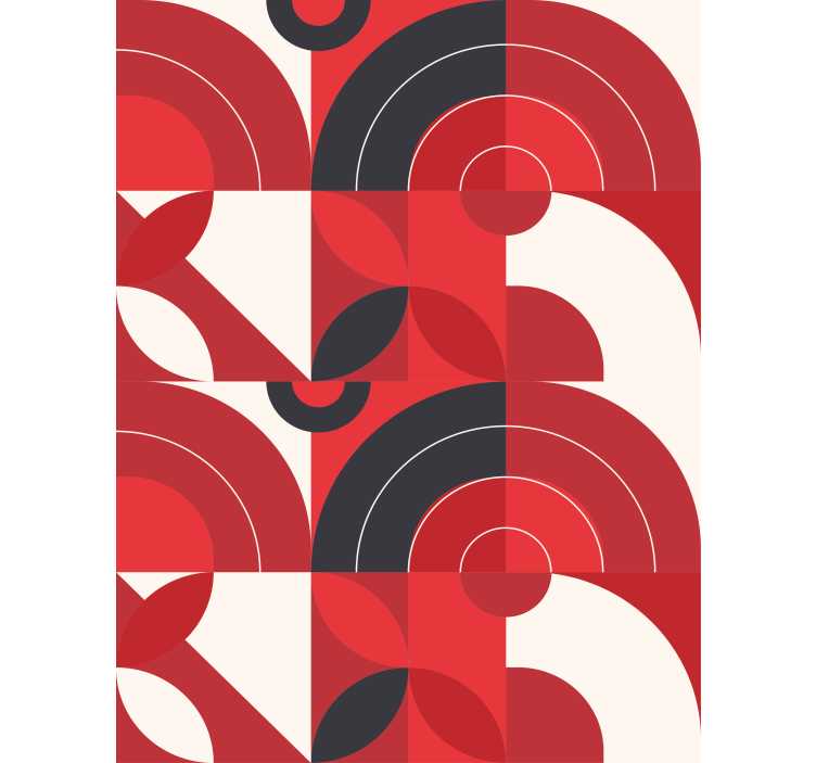 Stores avec des dessins Art géométrique rouge - TenStickers