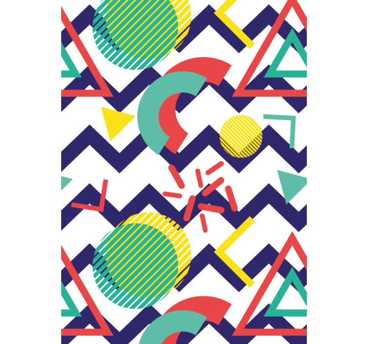 Toile fenêtre moderne figures abstraites amusantes - TenStickers