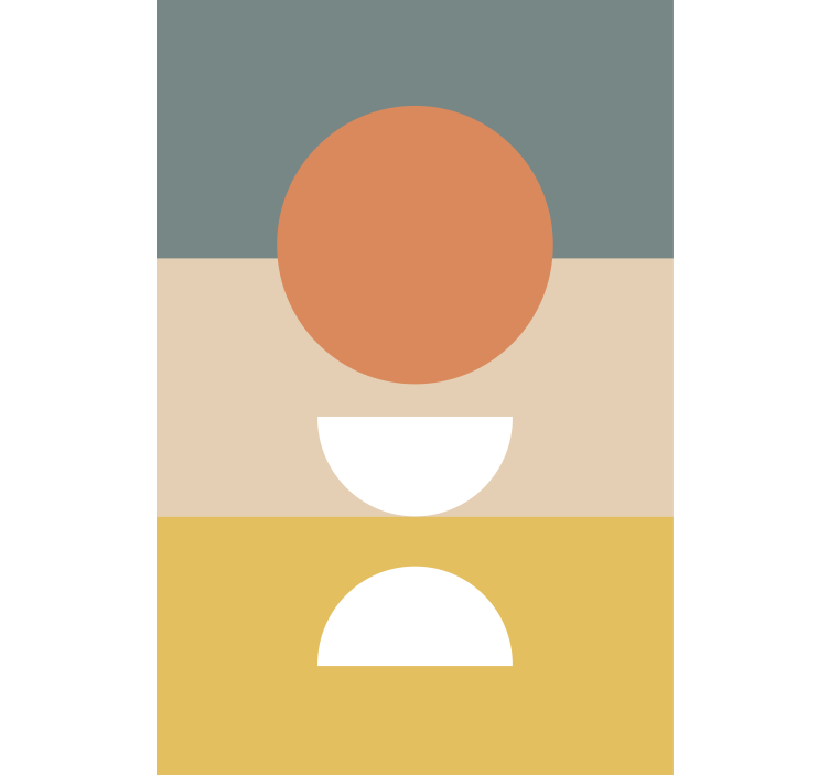 Toile fenêtre moderne disposition des formes géométriques - TenStickers