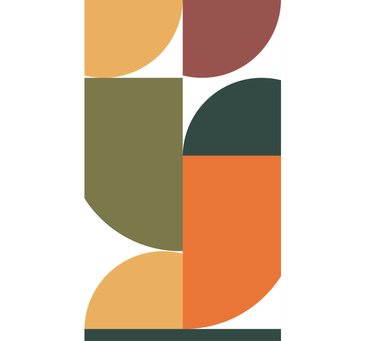 Toile fenêtre moderne fusion de formes géométriques - TenStickers