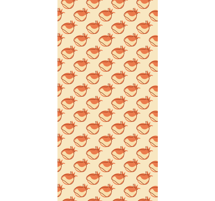 Toile fenêtre fruits et légumes motif légumes beige - TenStickers