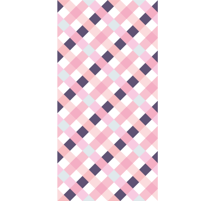 Stores salon Vue aérienne du tissu à carreaux - TenStickers