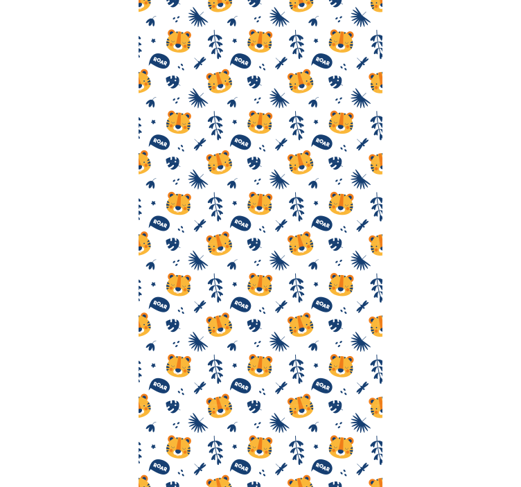 Toile fenêtre chambre bébé visages de tigre bébé - TenStickers