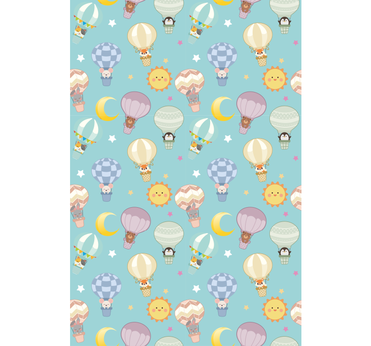 Store enfant illustrant des montgolfières - TenStickers