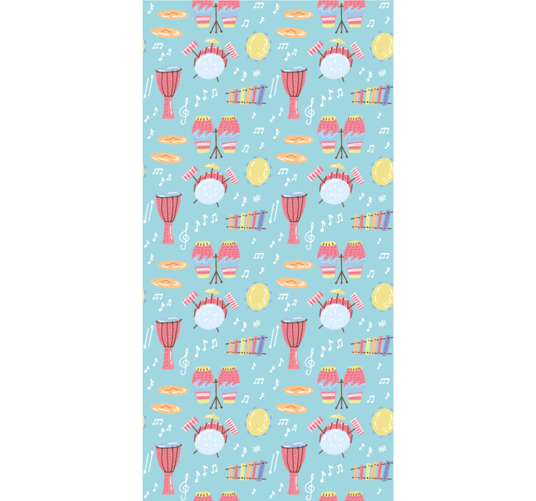 Toile fenêtre original modèles d'instruments de musique - TenStickers