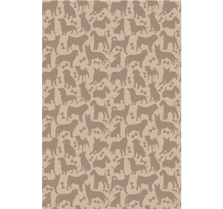 Toile fenêtre animaux motif de silhouettes de chien - TenStickers