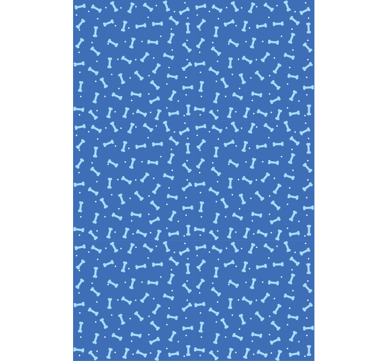 Toile fenêtre animaux motif d'os de chien - TenStickers