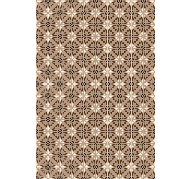 Toile fenêtre textures et motifs motif géométrique marron - TenStickers