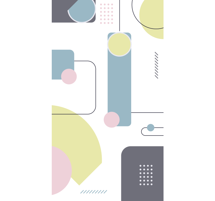 Toile fenêtre moderne jeu de formes géométriques - TenStickers