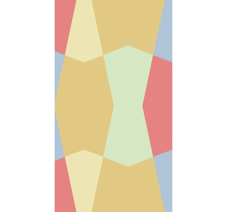 Toile fenêtre pastels géométriques - TenStickers