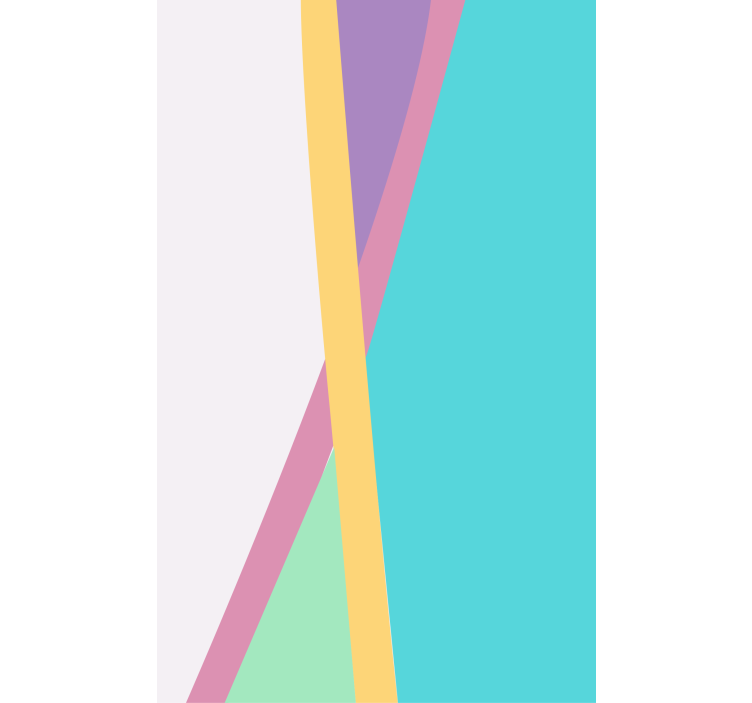 Toile fenêtre moderne motifs géométriques colorés - TenStickers