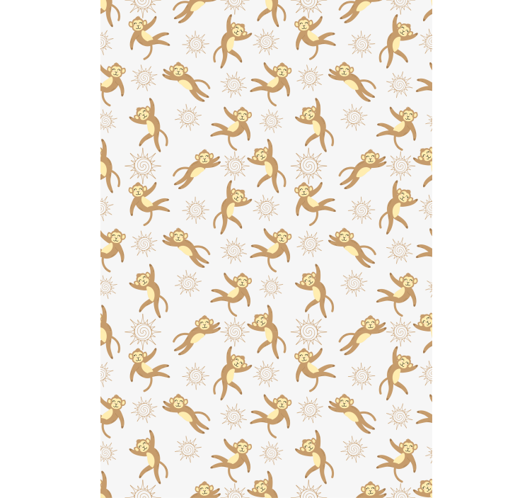 Toile fenêtre animal motif soleil singe - TenStickers