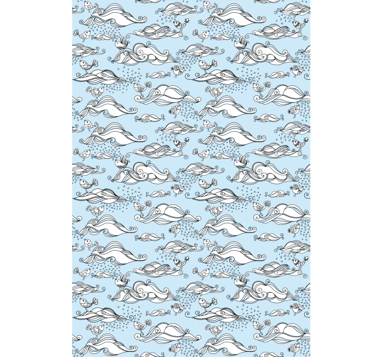 Toile fenêtre animaux panorama de la faune maritime - TenStickers