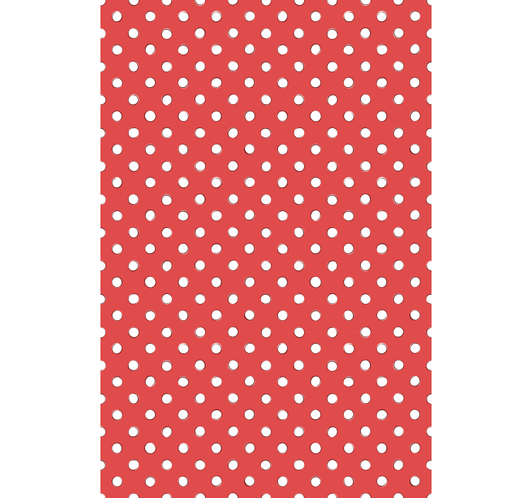 Toile fenêtre cuisine pois rouges - TenStickers