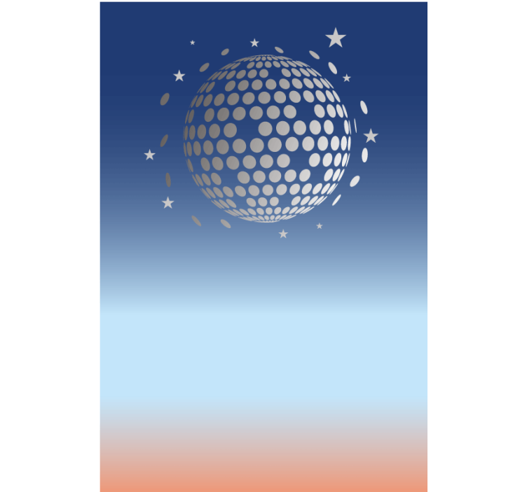 Toile fenêtre original vue abstraite de la discothèque - TenStickers