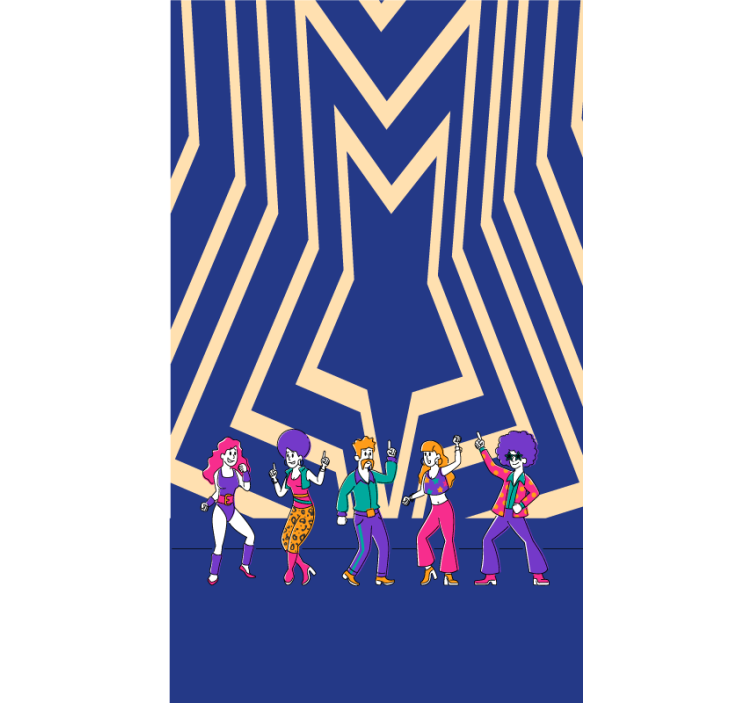 Toile fenêtre amusant ambiance dansante disco - TenStickers