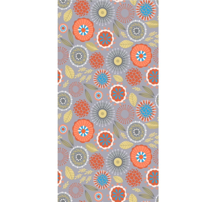 Toile fenêtre fleurs et plantes motif floral lumineux - TenStickers