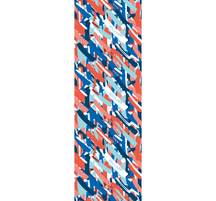 Toile fenêtre textures et motifs coups de pinceau audacieux - TenStickers