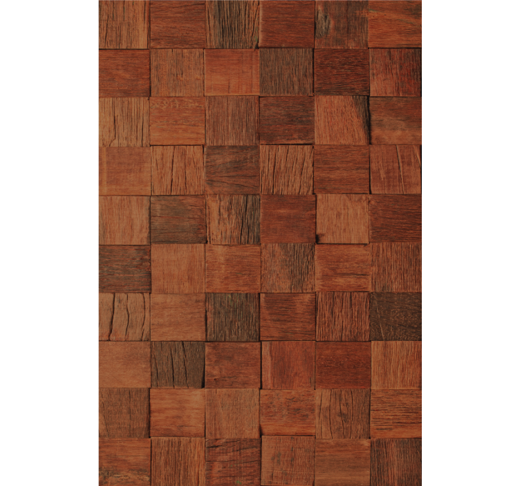 Toile fenêtre textures et motifs panneaux de bois équarris - TenStickers