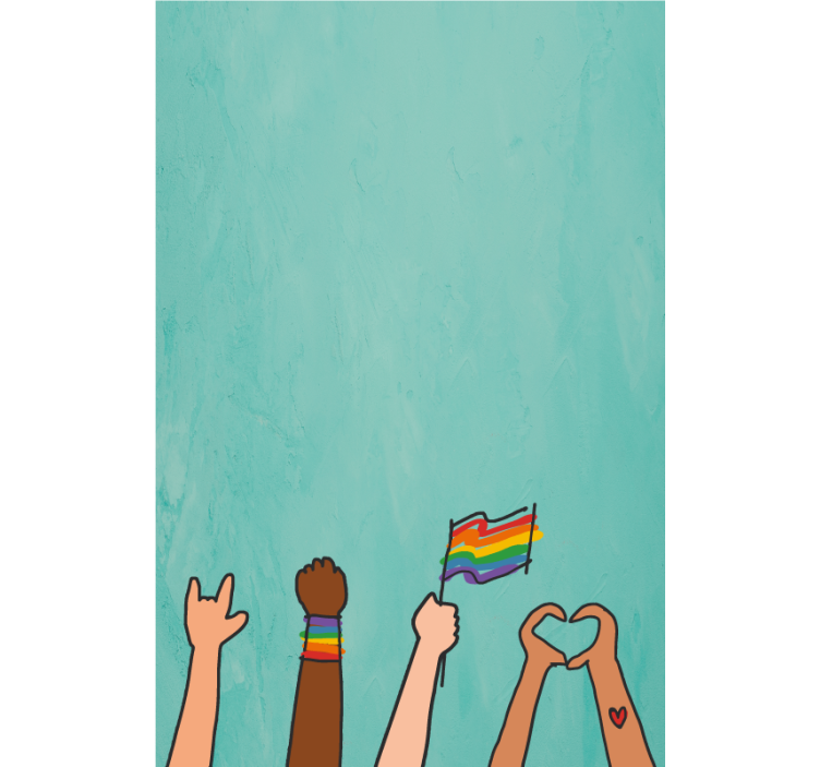 Toile fenêtre affichage des mains de fierté - TenStickers
