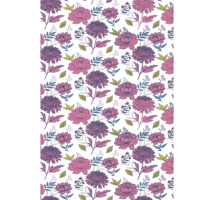 Toile fenêtre fleurs et plantes thème floral en fleurs - TenStickers