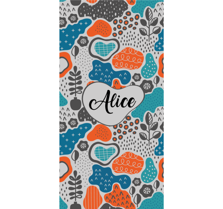 Toile fenêtre chambre adolescent conception de nom abstrait - TenStickers